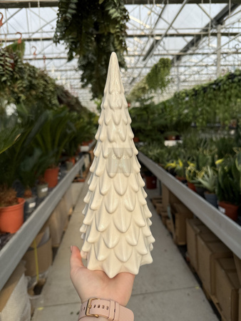 CHOINKA CERAMICZNA SUGAR BIAŁA ŚREDNIA