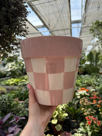 OSŁONKA CERAMICZNA RÓŻOWA KRATA P21