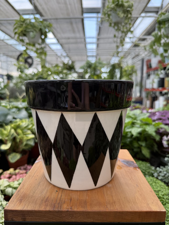 OSŁONKA CERAMICZNA CZARNE ROMBY P16