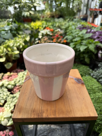 OSŁONKA CERAMICZNA RÓŻOWE PASY P11