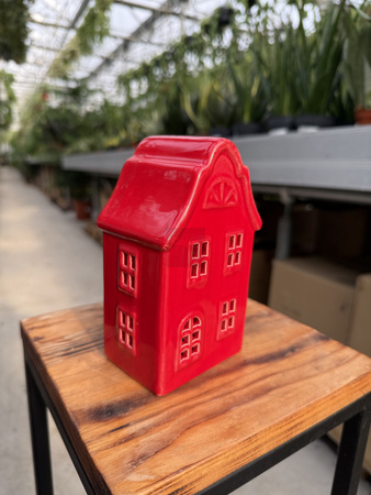 DOMEK CZERWONY LED MAŁY