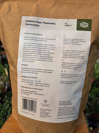PODŁOŻE HOYA, PEPEROMIA, ZAMIOCULCAS 1 LITR
