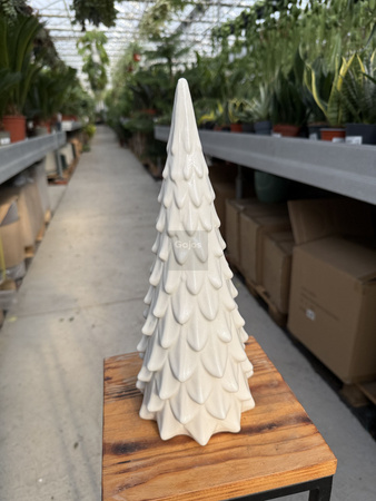 CHOINKA CERAMICZNA SUGAR BIAŁA ŚREDNIA