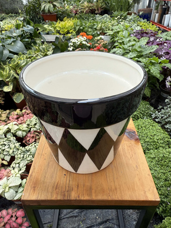 OSŁONKA CERAMICZNA CZARNE ROMBY P16