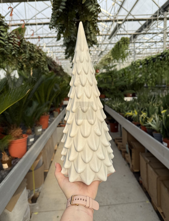 CHOINKA CERAMICZNA SUGAR BIAŁA DUŻA