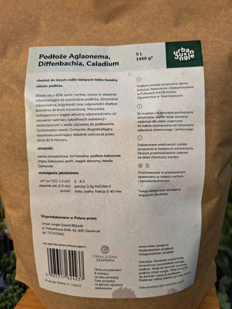 PODŁOŻE AGLAONEMA, DIEFFENBACHIA, CALADIUM  1 LITR