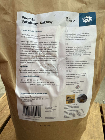 PODŁOŻE SUKULENTY I KAKTUSY 15 LITRÓW