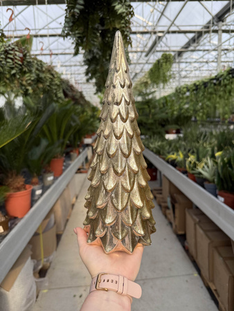 CHOINKA CERAMICZNA SUGAR ZŁOTA ŚREDNIA