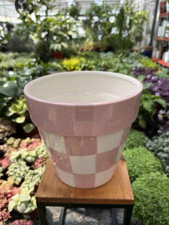 OSŁONKA CERAMICZNA RÓŻOWA KRATA P21