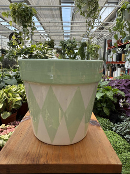 OSŁONKA CERAMICZNA MIĘTOWE ROMBY P16