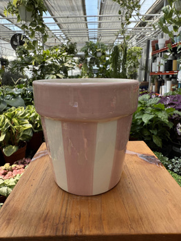 OSŁONKA CERAMICZNA RÓŻOWE PASY P11