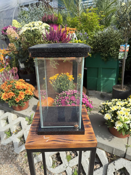 SZKLANY LAMPION Z ŻYWICĄ