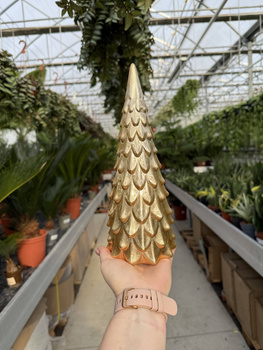 CHOINKA CERAMICZNA SUGAR ZŁOTA MAŁA