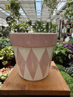 OSŁONKA CERAMICZNA RÓŻOWE ROMBY P16